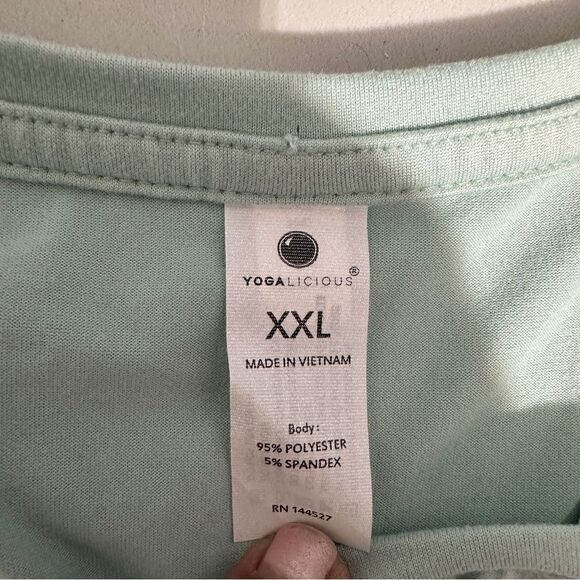 Yogalicious light green workout tank size XXL - Picture 4 of 5